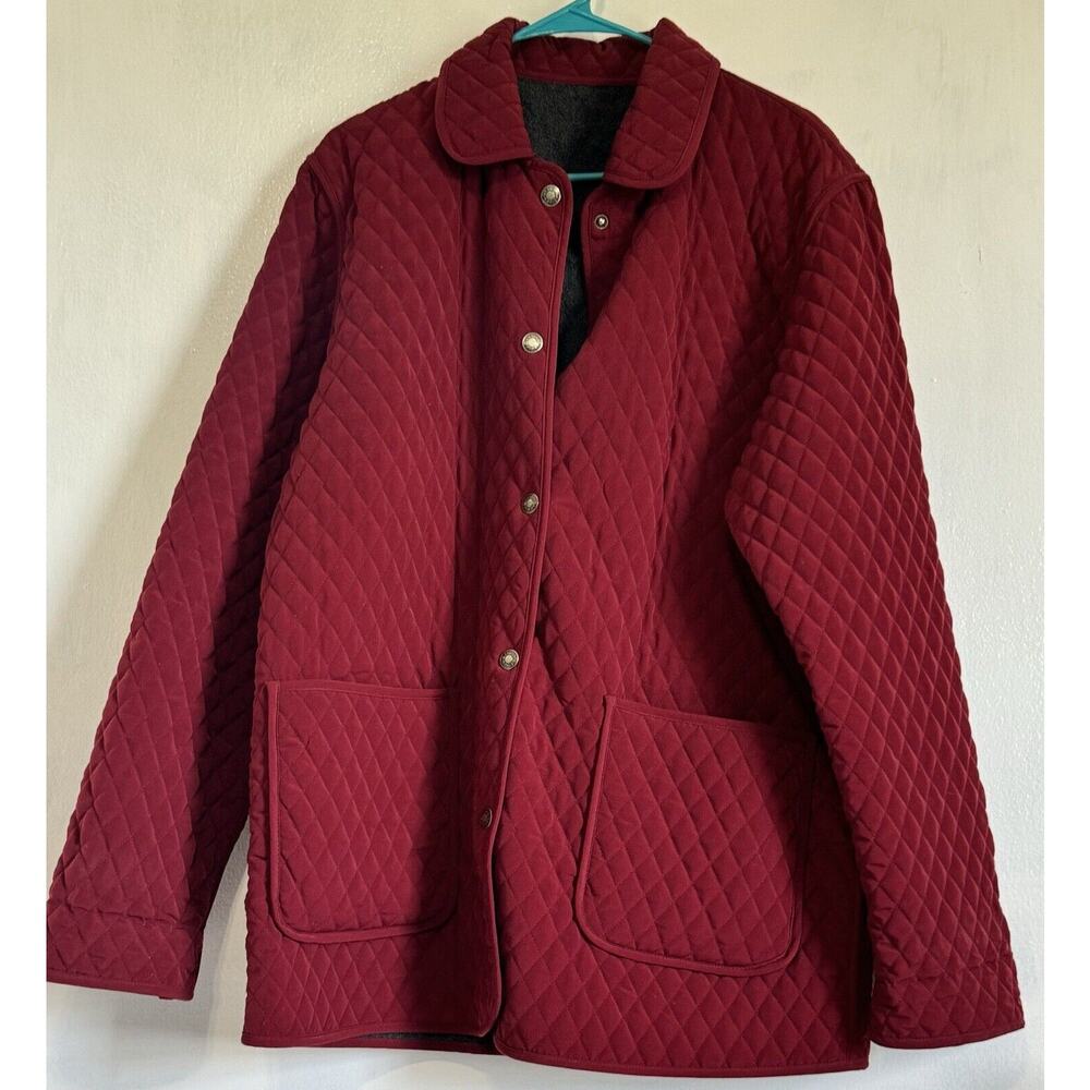 Ladies Quilted Red Jacket by Cole B size Xlg Fully Lined 100% Polyester 964